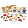 Melissa & Doug - Дървени мечета с дрехи, снимка 1