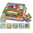 Melissa & Doug - Дървени кубчета животни, снимка 1