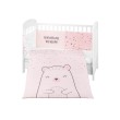 Бебешки спален комплект 2 части EU style 70/140 Bear with me Pink, снимка 1