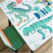 Детска Маса със Столчета GINGER HOME за Рисуване, Игра, Хранене, Дървена, DINOSAUR, снимка 2