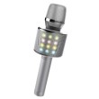 Детски парти микрофон с LED светлини - сребрист, снимка 3