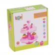 Lelin Toys - Дървени магнитни кексчета с поднос, Сърце, снимка 4