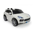 Електрическа кола Porsche Cayenne S за две деца Injusa, с дистанционно и батерия 12V, бяла, снимка 1