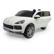 Електрическа кола Porsche Cayenne S за две деца Injusa, с дистанционно и батерия 12V, бяла, снимка 5