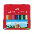 Faber-Castell Цветни моливи Замък, 24 цвята, в метална кутия, снимка 1