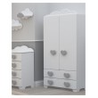 Гардероб Bambino Casa Cuori Grandi Felici baby light gray, снимка 1