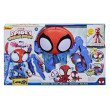 Игрален комплект Hasbro Marvel Spidey Web-Quarters, със светлини, звуци, кола и фигурка Spidey, снимка 1