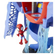 Игрален комплект Hasbro Marvel Spidey Web-Quarters, със светлини, звуци, кола и фигурка Spidey, снимка 3