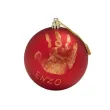 Коледна топка Baby Art Christmas Ball - червен мат (златна боя) BA-00036, снимка 1