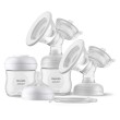 Комплект с двойна ел. помпа за кърма Natural Motion Philips AVENT + 2 бр. шишета + аксесоари за кърм, снимка 2