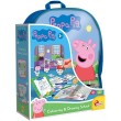 Комплект за рисуване и оцветяване Peppa Pig в раница, с аксесоари, снимка 1