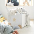 Кутия за Играчки GINGER HOME с Колелца за Бутане, Дървена, Бяла, 38х45х54 см., снимка 7