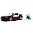 Марвел кола Ghost Spider 1990 Mazda Miata 1:32 Jada 14 см, с метална фигурка, снимка 4