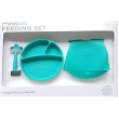 Minikoioi Feeding Set комплект за хранене - 100% силикон - 6 м+, Green, снимка 1