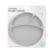 Minikoioi Portions силиконова чиния с вакуум - Grey, снимка 2