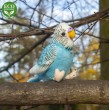 Плюшен Вълнист папагал, зелен, 11 см., със звук, серия Еко приятели, снимка 1