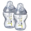 Шише за хранене Tommee Tippee Closer to Nature Easi vent, 260мл бухал, момче, 2 бр., снимка 1