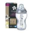 Шише за хранене Tommee Tippee Closer to Nature Easi Vent, 340мл, декорация бухал, момче, снимка 2