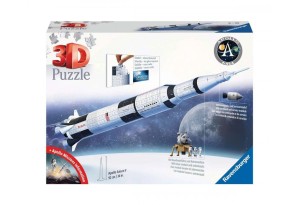 3D Пъзел Ravensburger 440 ел. - Ракета Apollo Saturn V