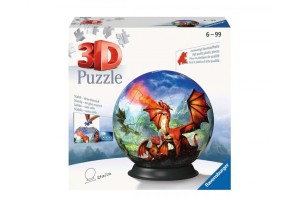 3D Пъзел топка Ravensburger 72 ел. - Мистичен дракон