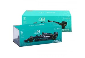 Bburago - модел на кола 1:24 - Mercedes AMG F1 W14 E Performance (с каска), асортимент