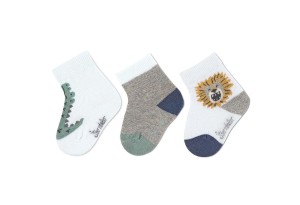 Бебешки чорапи в опаковка от 3 броя, лъв, крокодил, Sterntaler - 17/18 / 6-12 м.