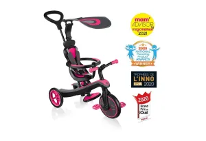 Детска триколка 4 в 1 Globber Trike Explorer, розова