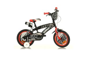 Детско колело Dino Bikes BMX 16“ с бутилка - Black/red