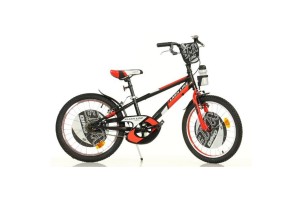 Детско колело Dino Bikes BMX Flash Line 20“ с бутилка - Black/red