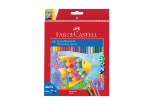 Faber-Castell Акварелни моливи, 48 цвята, с включена четка