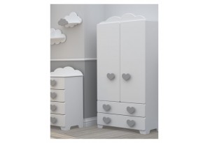 Гардероб Bambino Casa Cuori Grandi Felici baby light gray