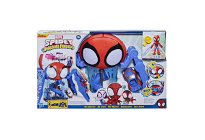 Игрален комплект Hasbro Marvel Spidey Web-Quarters, със светлини, звуци, кола и фигурка Spidey