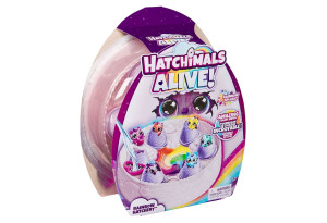 Игрален комплект Spin Master Hatchimals Alive Rainbow Hatchery 6 фигурки и 12 аксесоара в гнездо