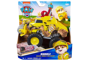 Игрален комплект Spin Master Paw Patrol Rescue Wheels фигурка и превозно средство - Rubble