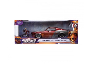 Кола с фигурка Jada Marvel Star Lord 1967 Ford Mustang 1:24