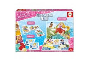 Комплект 4 в 1 EDUCA SUPERPACK DISNEY PRINCESSES 17198