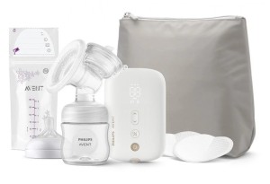 Комплект елелктрическа помпа за кърма Natural Motion Philips AVENT + 1бр. шише + аксесоари за кърмен