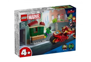 LEGO Marvel Super Heroes 76287 - Железният човек с мотоциклет и Хълк