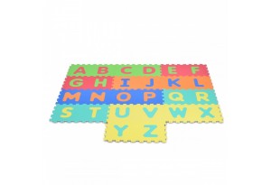 Мек пъзел-килим Moni Toys, Азбука A-Z, 26 елемента, многоцветен