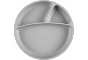 Minikoioi Portions силиконова чиния с вакуум - Grey