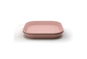 Mushie Комплект чинийки за хранене Plate Square Blush - 2 бр.