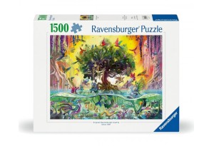 Пъзел Ravensburger 1500 ел. - Еднорогът от езерото и неговите приятели