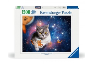 Пъзел Ravensburger 1500 ел. - Котки в космоса