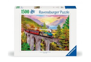 Пъзел Ravensburger 1500 ел. - Пътуване с влак през есента