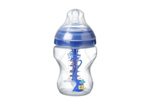 Шише за хранене Tommee Tippee Advanced Anti-colic, 260 мл, син слон