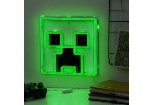 Стенна лампа Minecraft Neon Creeper