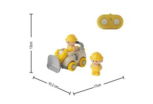 Строителни колички със звукови ефекти и дистанционно управление,жълти