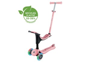 Тротинетка със седалка 4 в 1 GLOBBER GO UP SPORTY LIGHT - пастелно розова