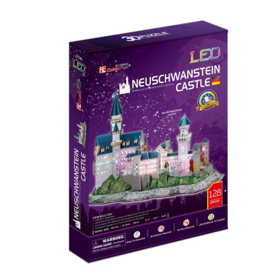 3D Пъзел с LED светлини NEUSCHWANSTEIN CASTLE