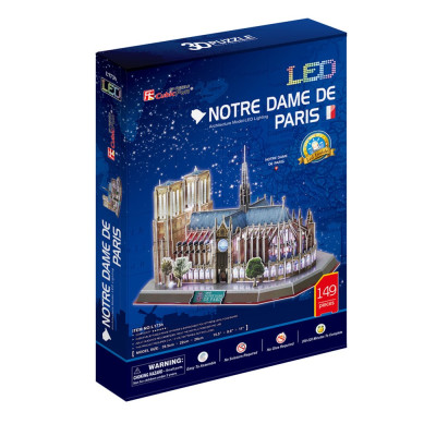 3D Пъзел с LED светлини NOTRE DAME De PARIS